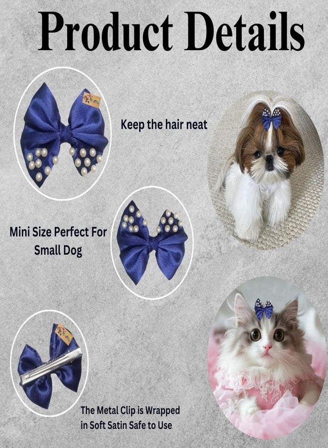 ويستيرن إرا مشبك شعر للكلاب بتصميم مستوحى من العصر الغربي مزين باللؤلؤ | إكسسوار أنيق للحيوانات الأليفة | مناسب للكلاب الصغيرة والمتوسطة والكبيرة | مثالي للعناية الشخصية، وجلسات التصوير، والحفلات | تصميم عصري ومتين للحيوانات الأليفة (أزرق) - Image 3